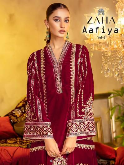 AAFIYA-VOL-2 BY ZAHA EMBROIDERY SALWAR KAMEEZ MANUFACTURER IN INDIA